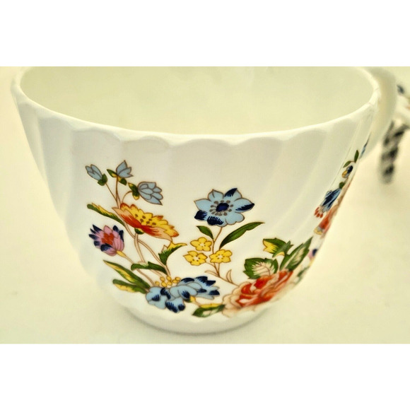 TEA CUP & SAUCER-AYNSLEY-Vintage-Cottage Garden Pattern-Fine Bone China-Flora - Picture 4 of 12
